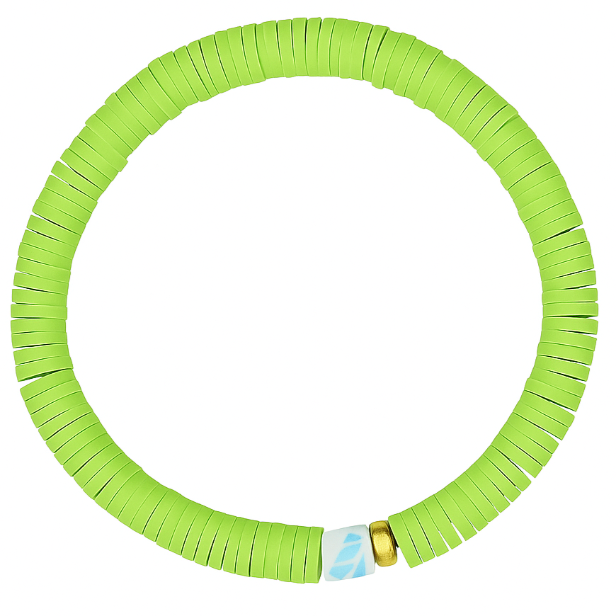 Lime Love (groen met grote kraal – fris & fruitig)